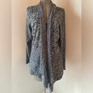 Roz & Ali Heather Gray Open Cardigan